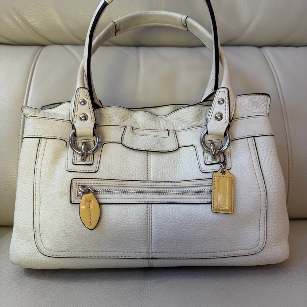 Coach White Leather Penelope Satchel